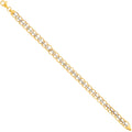 14K Two Tone Gold Light Fancy Bracelet