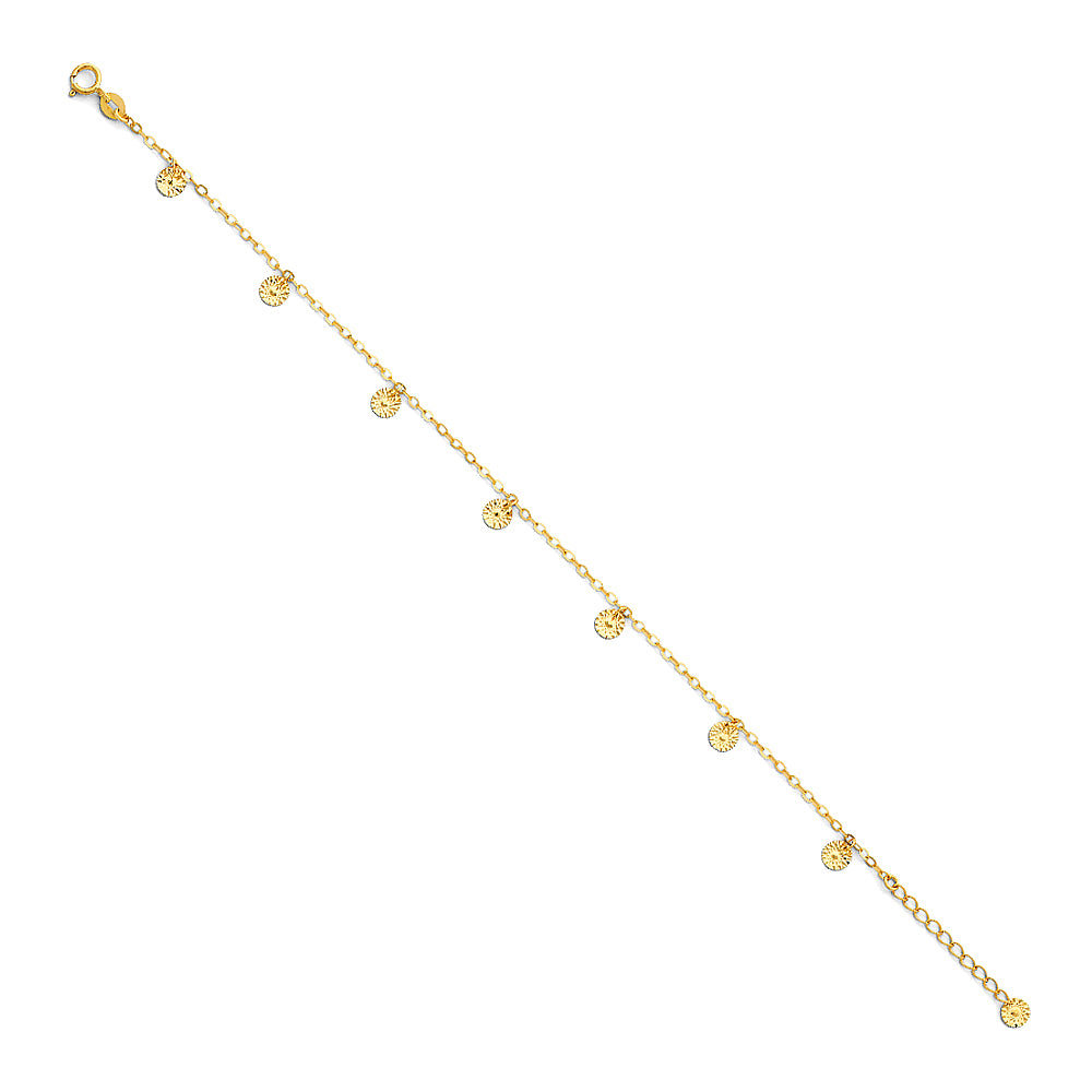 14K Yellow Gold Light Anklet