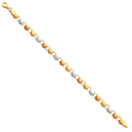 14K Yellow White Rose Gold Light Stampato Bracelet