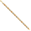 14K Yellow White Rose Gold Light Stampato Bracelet