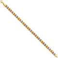 14K Yellow White Rose Gold Light Stampato Bracelet