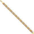 14K Yellow White Rose Gold Light Stampato Bracelet