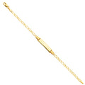 14K Yellow Gold 60 Figaro 3+1 Baby ID Bracelet