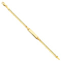 14K Yellow Gold 80 Cuban Baby ID Bracelet