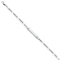 14K White Gold 80 Figaro 3+1 Baby ID Bracelet