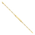 14K Yellow Gold 80 Figaro 3+1 ID Bracelet