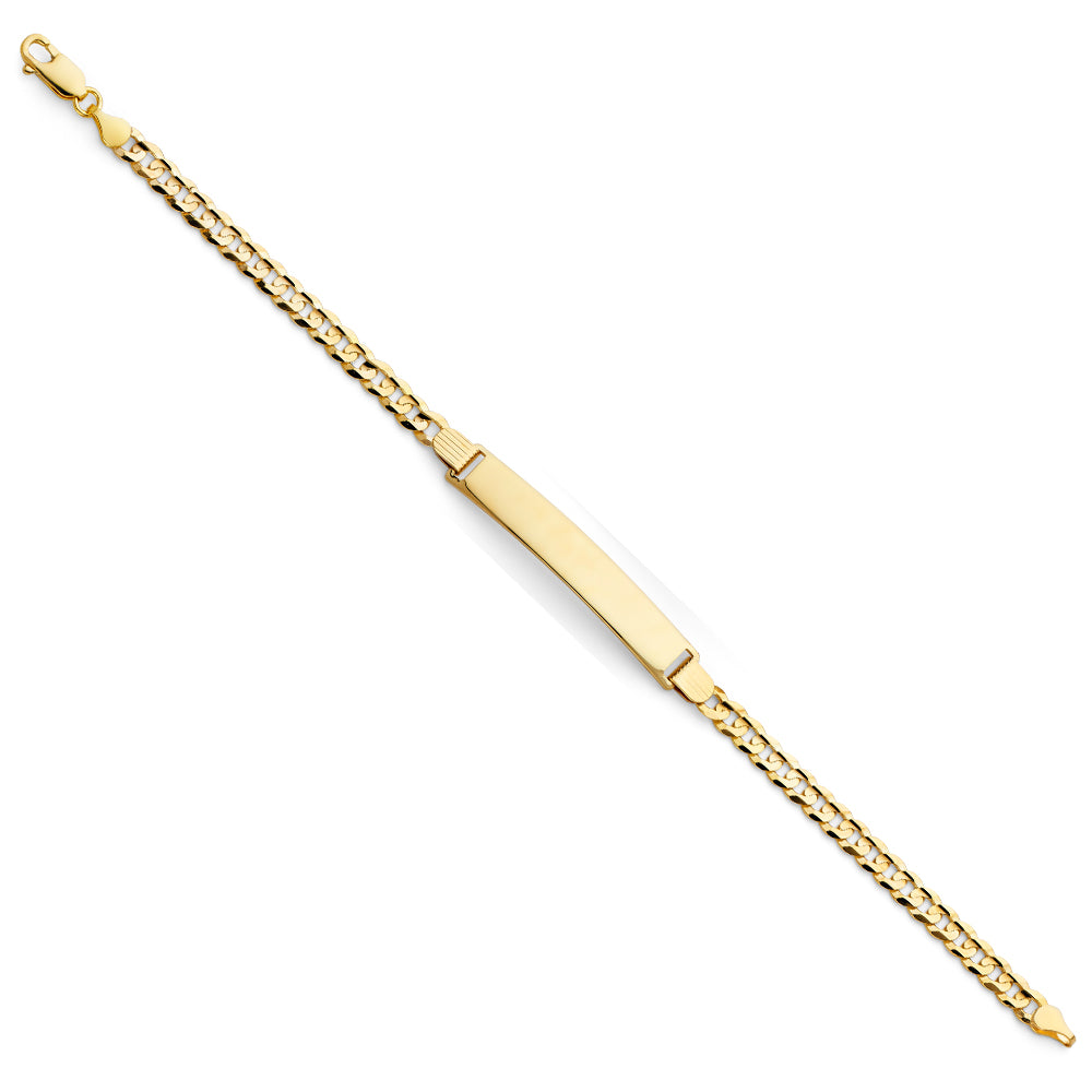 14K Yellow Gold 120 Cuban ID Bracelet