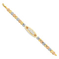 14K Yellow White Rose Gold 15 Years ID Bracelet