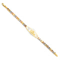 14K Yellow White Rose Gold 15 Years ID Bracelet
