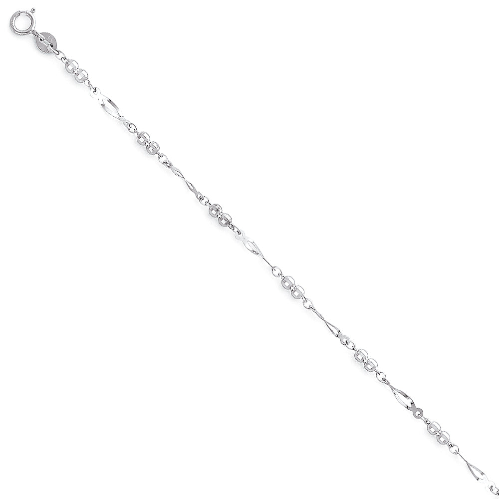 14K White Gold Light Bracelet