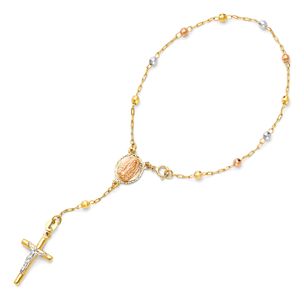 14K Two Tone Gold Rosario Bracelet