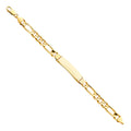 14K Yellow Gold Figaro 3+1 250 ID Bracelet
