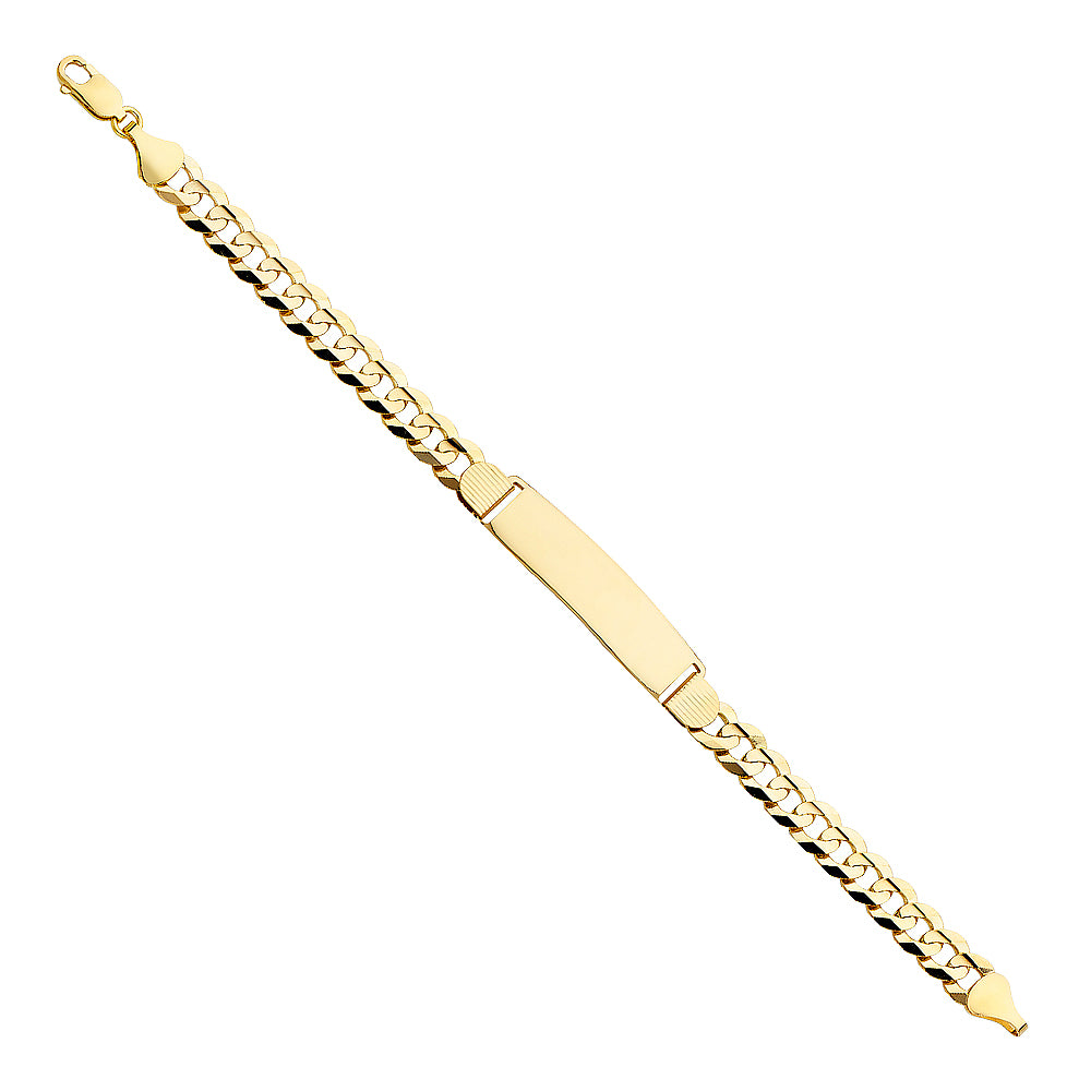 14K Yellow Gold Cuban 210 ID Bracelet