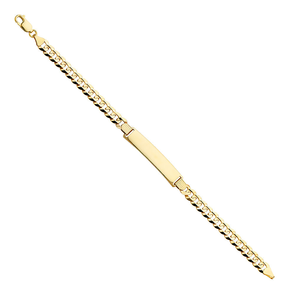 14K Yellow Gold Cuban 180 ID Bracelet
