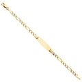14K Figaro 3+1 100 WP Oval Baby ID Br
