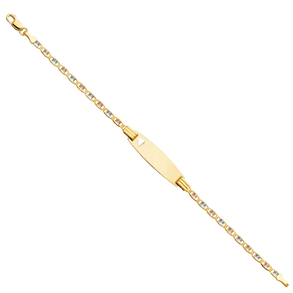 14K Yellow White Rose Gold Valentino Star Diamond Cut 60 Ov B-Id Br