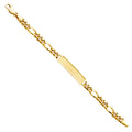 14K Yellow Gold Figaro Frame Junior ID Br