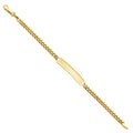 14K Yellow Gold Cuban Frame Junior ID Br