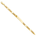 14K Yellow Gold Figaro Plain Junior ID Br