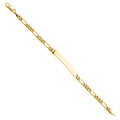 14K Yellow Gold Figaro Plain Junior ID Br