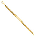 14K Yellow Gold Cuban Plain Junior ID Br