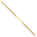 14K Yellow Gold Cuban Plain Junior ID Br