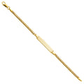 14K Yellow Gold Cuban Plain Baby ID Br