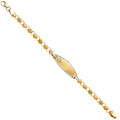 14K Two Tone Gold Stampato Oval Baby ID Br