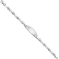 14K White Gold Stampato Oval Baby ID Br