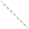 14K White Gold CZ Bracelet