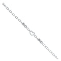 14K White Gold CZ Bracelet