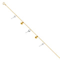 14K Two Tone Gold Hanging Charm Anklet