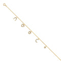 14K Yellow Gold Light CZ Chain Anklet