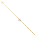 14K Yellow Gold Light CZ Chain Bracelet