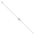 14K White Gold Light CZ Chain Bracelet