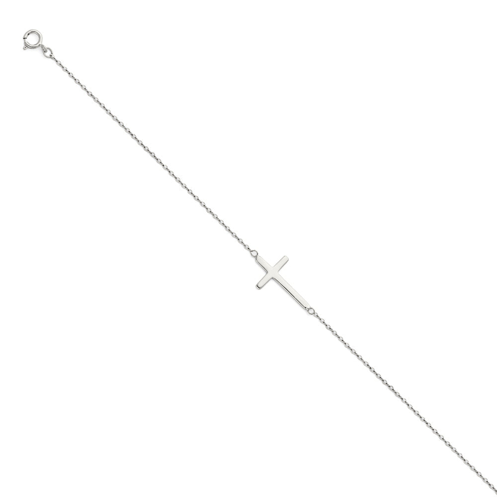 14K White Gold Light Chain Bracelet