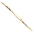 14K Yellow White Rose Gold 15 Years ID Bracelet