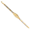 14K Yellow White Rose Gold 15 Years ID Bracelet