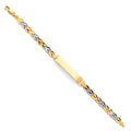 14K Yellow White Rose Gold Guadalupe ID Bracelet