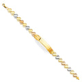 14K Yellow White Rose Gold Guadalupe ID Bracelet