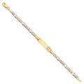 14K Yellow White Rose Gold Figaro 3+1 80 B-Fly B-Id Br
