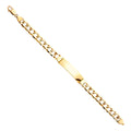 14K Yellow Gold Stamp Cuban Link ID Brace