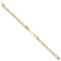 14K Yellow Gold Lit Nugget Cuban Link ID Brace