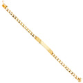 14K Yellow Gold Lit Cuban Link ID Brace