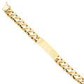 14K Yellow Gold Nugget Cuban Link Frame-ID Brace