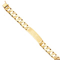 14K Yellow Gold Nugget Cuban Link Frame-ID Brace