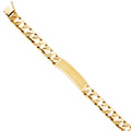 14K Yellow Gold Nugget Cuban Link Frame-ID Brace