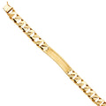 14K Yellow Gold Nugget Cuban Link F-Grk ID Br