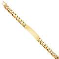 14K Yellow Gold Nugget Cuban Link Frame-ID Brace