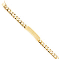 14K Yellow Gold Nugget Cuban Link Frame-ID Brace